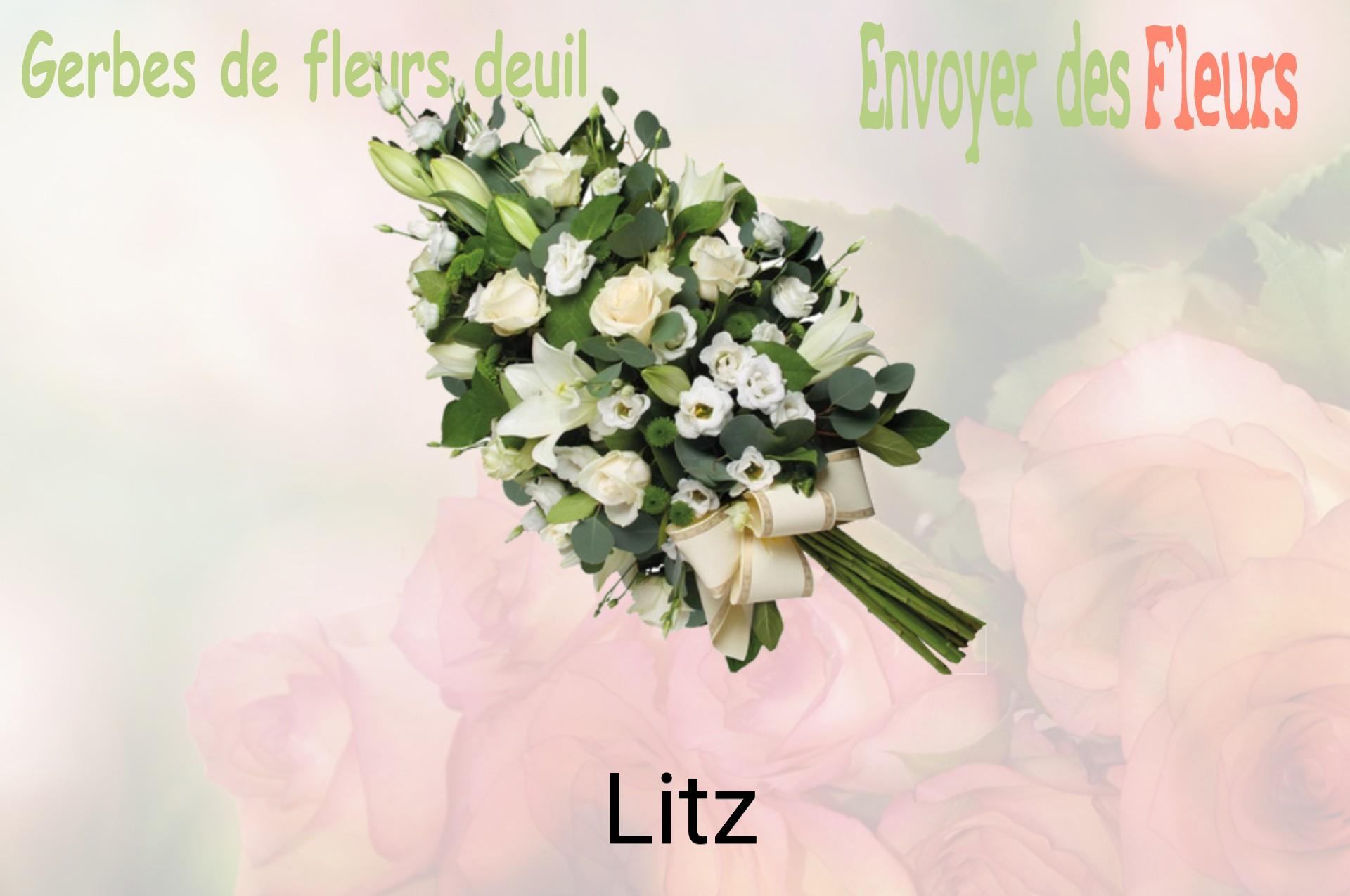 Gerbe de fleurs de deuil livrée à Litz